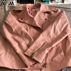 Universal Thread pink pleather jacket. size large.